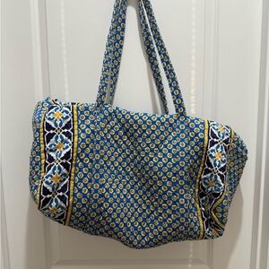 Vera Bradley Blue and Yellow Floral Tote Bag